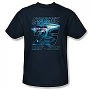 Star Trek TNG 25th Anniversary Enterprise Navy T-Shirt
